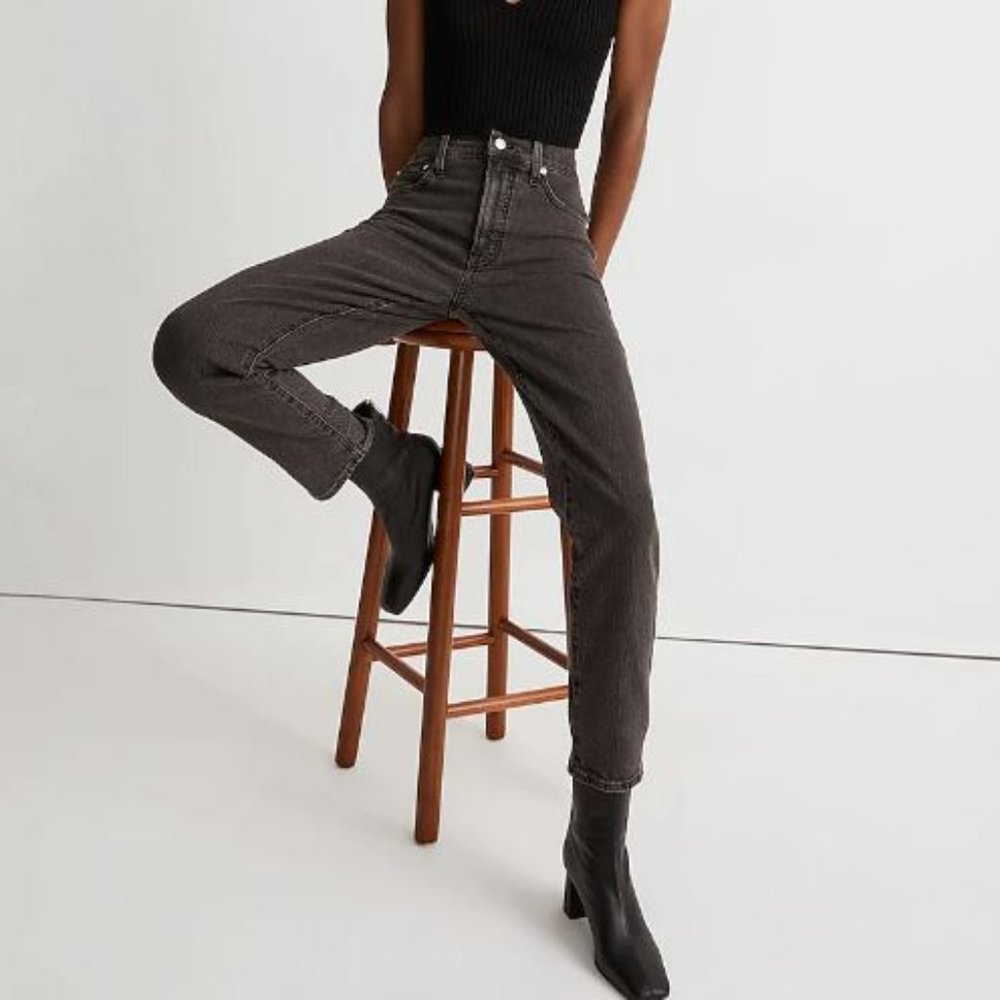 Madewell The Perfect Vintage Jean, Lunar Wash/Dark Gray/Black, 26P - Petite